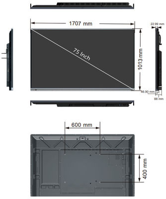 H6C 20 Punkte des 75 Zoll-intelligente Brett-UHD Touch Screen wechselwirkende Gremium Soem-Fabrik