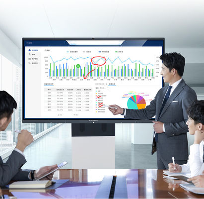 Tragbares intelligentes wechselwirkendes Whiteboard 75 86 100 fließendes Schreiben des Zoll-0.8ms