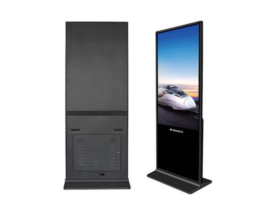 Wechselwirkender Boden der Noten-LED, der LCD-Werbungs-Spieler 65&quot; Großleinwand steht