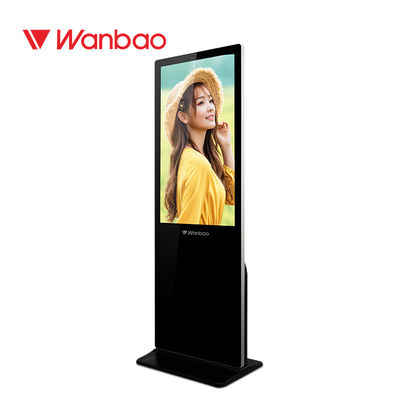 43-65inch Wifi ultra dünn mit ausgeglichenes Glas-drehendem Anzeigen-Digital-Fernsehstand im Freien 65 Zoll-Boden, der Lcd-Note Kios steht