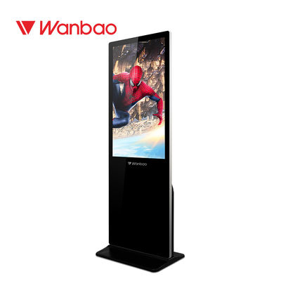 43-65inch Wifi ultra dünn mit ausgeglichenes Glas-drehendem Anzeigen-Digital-Fernsehstand im Freien 65 Zoll-Boden, der Lcd-Note Kios steht