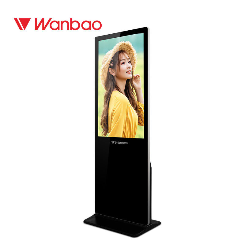 43-65inch Wifi ultra dünn mit ausgeglichenes Glas-drehendem Anzeigen-Digital-Fernsehstand im Freien 65 Zoll-Boden, der Lcd-Note Kios steht